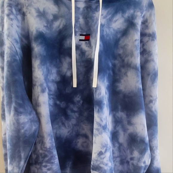 NWT TOMMY HILFIGER SPORTPLUS TIE-DYE FLEECE HOODIE - Picture 2 of 7